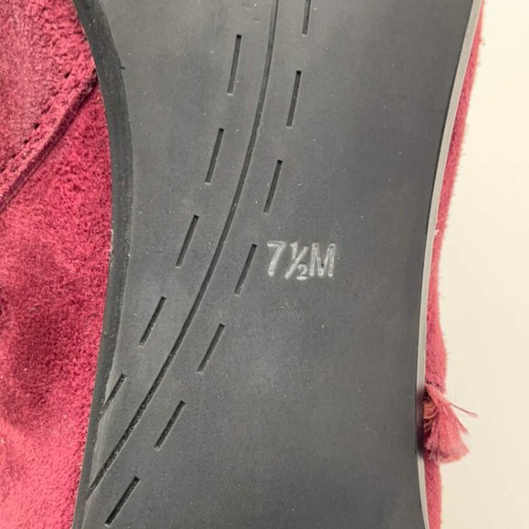 Vaneli Maroon Almond Toe‎ Zip Cushioned Comfy Ankle Cap Toe Fridge Booties Shoes - Picture 7 of 16